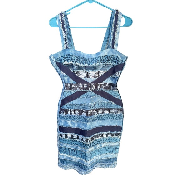 Herve Leger Dresses & Skirts - Herve Leger vintage Blue Jean dress